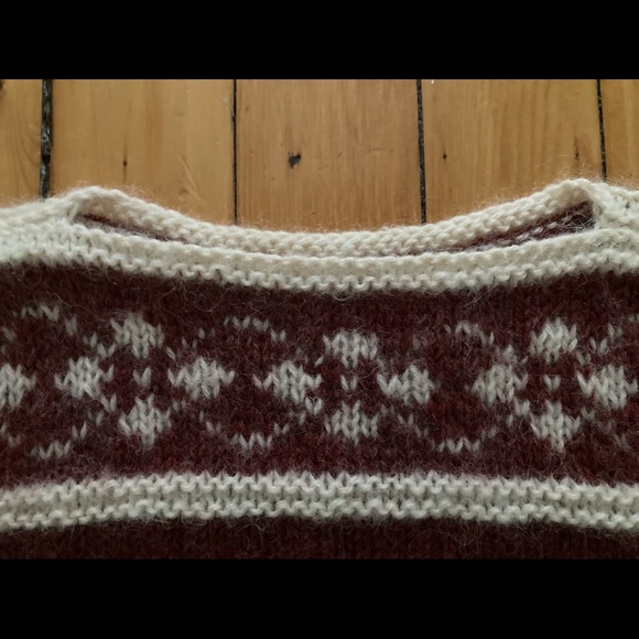 Vintage hand knit wool ski sweater - Picture 3 of 5